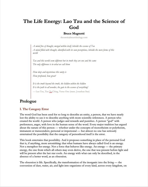 The Life Energy — Lao Tzu and the Science of God, Bruce Magnotti